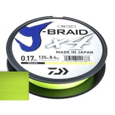 Шнур Daiwa J-Braid X4 Yellow 0.29мм 135м